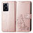 Leather Case Stands Flip Flowers Cover Holder for Oppo A57 5G Pink