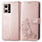 Leather Case Stands Flip Flowers Cover Holder for Oppo Reno8 4G Pink