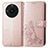 Leather Case Stands Flip Flowers Cover Holder for Realme Narzo 60 5G Rose Gold