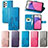 Leather Case Stands Flip Flowers Cover Holder for Samsung Galaxy A33 5G