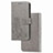 Leather Case Stands Flip Flowers Cover Holder for Samsung Galaxy Z Fold2 5G Gray