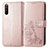 Leather Case Stands Flip Flowers Cover Holder for Sony Xperia 10 III Pink