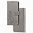 Leather Case Stands Flip Flowers Cover Holder for Sony Xperia 5 II Gray