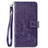 Leather Case Stands Flip Flowers Cover Holder for Sony Xperia 8 Purple