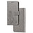 Leather Case Stands Flip Flowers Cover Holder for Sony Xperia L4 Gray