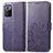 Leather Case Stands Flip Flowers Cover Holder for Xiaomi Poco X3 GT 5G Purple