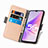 Leather Case Stands Flip Flowers Cover Holder S02D for Oppo A56S 5G