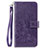 Leather Case Stands Flip Flowers Cover Holder S02D for Samsung Galaxy A30 Purple