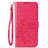Leather Case Stands Flip Flowers Cover Holder S02D for Samsung Galaxy A30 Red