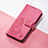 Leather Case Stands Flip Flowers Cover Holder S03D for Huawei Nova 7 SE 5G Red
