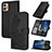 Leather Case Stands Flip Flowers Cover Holder Y01X for Motorola Moto G32