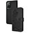 Leather Case Stands Flip Flowers Cover Holder Y01X for Oppo A94 5G Black