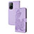 Leather Case Stands Flip Flowers Cover Holder Y01X for Oppo A94 5G Purple