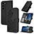Leather Case Stands Flip Flowers Cover Holder Y01X for Samsung Galaxy S22 Plus 5G
