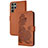 Leather Case Stands Flip Flowers Cover Holder Y01X for Samsung Galaxy S23 Ultra 5G