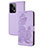 Leather Case Stands Flip Flowers Cover Holder Y01X for Xiaomi Redmi Note 12 Pro 5G Purple