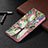 Leather Case Stands Flip Flowers Cover L02 Holder for Apple iPhone 14 Plus Mixed