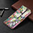 Leather Case Stands Flip Flowers Cover L02 Holder for Apple iPhone 14 Plus Mixed