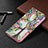 Leather Case Stands Flip Flowers Cover L03 Holder for Apple iPhone 13 Pro Mixed