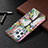 Leather Case Stands Flip Flowers Cover L03 Holder for Apple iPhone 13 Pro Mixed