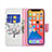 Leather Case Stands Flip Flowers Cover Z02 Holder for Apple iPhone 13 Pro Mixed