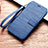 Leather Case Stands Flip Holder Cover for Huawei Y6 (2019) Blue