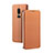 Leather Case Stands Flip Holder Cover for OnePlus 6 Orange