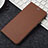 Leather Case Stands Flip Holder Cover for Oppo A3 Brown