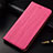 Leather Case Stands Flip Holder Cover for Oppo Find X Super Flash Edition Hot Pink