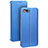 Leather Case Stands Flip Holder Cover for Oppo R17 Neo Blue