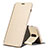 Leather Case Stands Flip Holder Cover for Samsung Galaxy C7 (2017) Gold