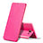 Leather Case Stands Flip Holder Cover for Samsung Galaxy C9 Pro C9000 Hot Pink