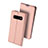 Leather Case Stands Flip Holder Cover for Samsung Galaxy S10 Plus Rose Gold