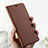 Leather Case Stands Flip Holder Cover L01 for Oppo A7 Brown