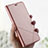 Leather Case Stands Flip Holder Cover L01 for Oppo A7 Rose Gold