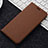 Leather Case Stands Flip Holder Cover L04 for OnePlus 5T A5010 Brown