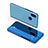 Leather Case Stands Flip Holder Mirror Cover for Samsung Galaxy A8s SM-G8870 Blue