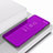 Leather Case Stands Flip Holder Mirror Cover for Samsung Galaxy A9s Purple