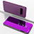 Leather Case Stands Flip Holder Mirror Cover for Samsung Galaxy S10 Plus Purple