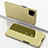 Leather Case Stands Flip Mirror Cover Holder for Apple iPhone 11 Pro Max Gold