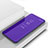 Leather Case Stands Flip Mirror Cover Holder for Apple iPhone 12 Mini Purple