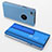 Leather Case Stands Flip Mirror Cover Holder for Apple iPhone 6 Blue