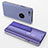 Leather Case Stands Flip Mirror Cover Holder for Apple iPhone 6 Purple