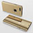 Leather Case Stands Flip Mirror Cover Holder for Apple iPhone 7 Plus Gold