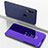Leather Case Stands Flip Mirror Cover Holder for Huawei Enjoy 10 Plus Purple