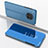 Leather Case Stands Flip Mirror Cover Holder for Huawei Honor 50 Lite Blue