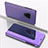 Leather Case Stands Flip Mirror Cover Holder for Huawei Nova 5i Pro Purple