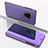 Leather Case Stands Flip Mirror Cover Holder for Huawei Nova 5z Purple