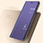 Leather Case Stands Flip Mirror Cover Holder for Huawei P20 Purple