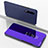 Leather Case Stands Flip Mirror Cover Holder for Huawei P30 Purple